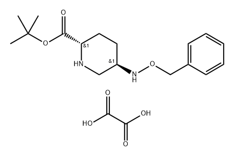 2-Piperidinecarboxylic acid, 5-[(phenylmethoxy)amino]-, 1,1-dimethylethyl ester, ethanedioate (1:1), (2S,5R)- Struktur