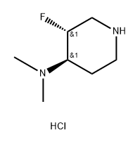 4-Piperidinamine, 3-fluoro-N,N-dimethyl-, hydrochloride (1:2), (3R,4R)- Struktur