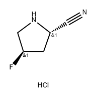 2-Pyrrolidinecarbonitrile, 4-fluoro-, hydrochloride (1:1), (2S,4R)- Struktur