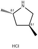 Pyrrolidine, 2,4-dimethyl-, hydrochloride (1:1), (2S,4S)- Struktur