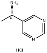 5-Pyrimidinemethanamine, α-methyl-, hydrochloride (1:1), (αS)- Struktur