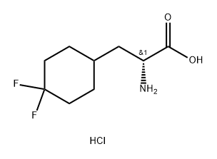 (2R)-2-amino-3-(4,4-difluorocyclohexyl)propanoic acid hydrochloride Struktur