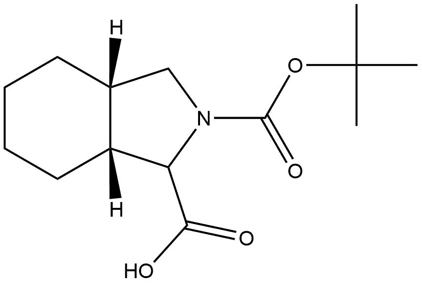 rel-2-(1,1-Dimethylethyl) (3aR,7aS)-octahydro-2H-isoindole-1,2-dicarboxylate Struktur