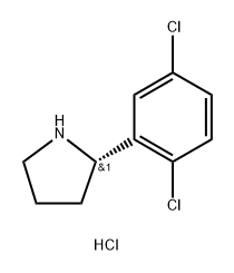 (S)-2-(2,5-dichlorophenyl)pyrrolidine hydrochloride Struktur