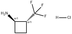 Cyclobutanamine, 2-(trifluoromethyl)-, hydrochloride (1:1), (1R,2R)-rel- Struktur