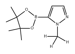 1H-Pyrazole, 1-(methyl-d3)-5-(4,4,5,5-tetramethyl-1,3,2-dioxaborolan-2-yl)- Struktur