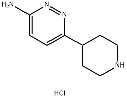 3-Pyridazinamine, 6-(4-piperidinyl)-, hydrochloride (1:2) Struktur