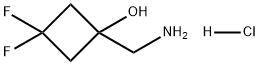 Cyclobutanol, 1-(aminomethyl)-3,3-difluoro-, hydrochloride (1:1) Struktur