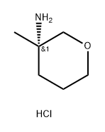 (3S)-3-Methyl-tetrahydro-pyran-3-ylamine hydrochloride Struktur