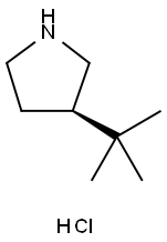 Pyrrolidine, 3-(1,1-dimethylethyl)-, hydrochloride (1:1), (3R)- Structure