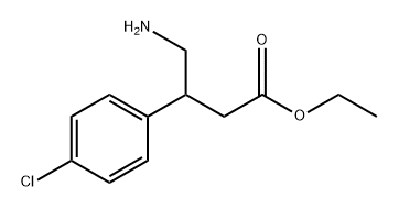 Benzenepropanoic acid, β-(aminomethyl)-4-chloro-, ethyl ester Struktur