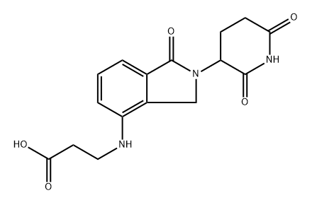 β-Alanine, N-[2-(2,6-dioxo-3-piperidinyl)-2,3-dihydro-1-oxo-1H-isoindol-4-yl]- Struktur