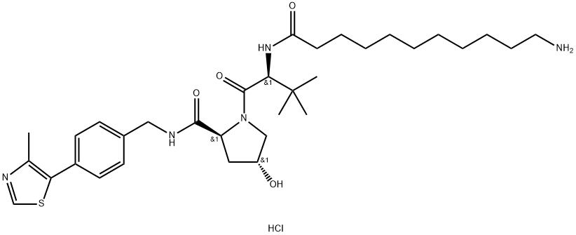 (S,R,S)-AHPC-C10-NH2 dihydrochloride Struktur