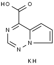 Pyrrolo[2,1-f][1,2,4]triazine-4-carboxylic acid, potassium salt (1:1) Struktur