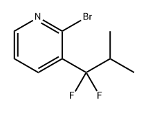 2-bromo-3-(1,1-difluoro-2-methylpropyl)pyridine Struktur