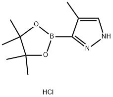 4-甲基-3-(4,4,5,5-四甲基-1,3,2-二氧雜硼烷-2-基)-1H-吡唑鹽酸鹽, 2345598-03-8, 結(jié)構(gòu)式