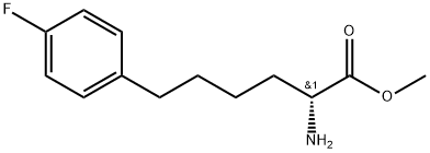 Methyl(R)-2-amino-6-(4-fluorophenyl)hexanoate Struktur