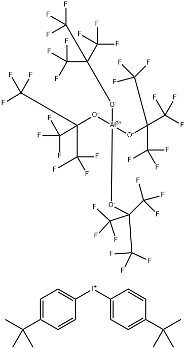 Bis[4-(tert-butyl)phenyl]iodonium Tetra(nonafluoro-tert-butoxy)aluminate Struktur