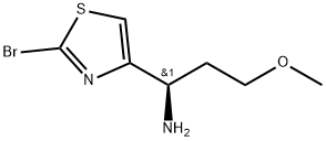 (R)-1-(2-bromothiazol-4-yl)-3-methoxypropan-1-amine Struktur