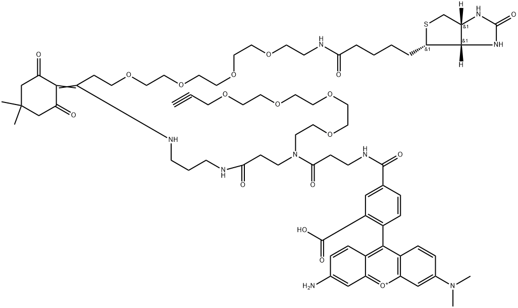 Dde Biotin-PEG4-TAMRA-PEG4 Alkyne Struktur