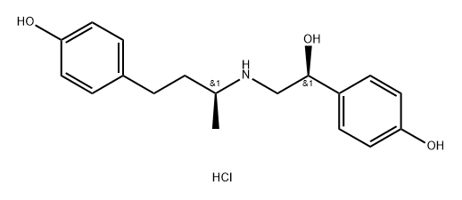 Benzenemethanol, 4-hydroxy-α-[[[(1S)-3-(4-hydroxyphenyl)-1-methylpropyl]amino]methyl]-, hydrochloride (1:1), (αS)- Struktur