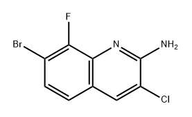 7-Bromo-3-chloro-8-fluoroquinolin-2-amine Struktur