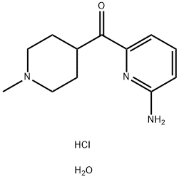 Methanone, (6-amino-2-pyridinyl)(1-methyl-4-piperidinyl)-, hydrochloride, hydrate (1:2:2) Struktur