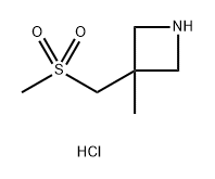 Azetidine, 3-methyl-3-[(methylsulfonyl)methyl]-, hydrochloride (1:1) Struktur