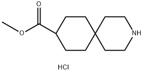 Methyl 3-azaspiro[5.5]undecane-9-carboxylate hydrochloride Struktur