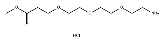 Propanoic acid, 3-[2-[2-(2-aminoethoxy)ethoxy]ethoxy]-, methyl ester, hydrochloride (1:1) Struktur