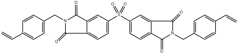 N,N’-bis[(4-ethenylphenyl)methyl]-3,3′,4,4′-diphenyl sulfone tetracarboxylic acid diimide Struktur