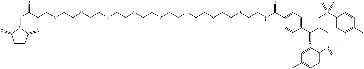 Bis-sulfone-PEG8-NHS Ester Struktur