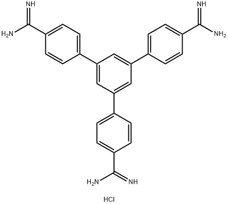 5'-(4-carbamimidoylphenyl)-[1,1':3',1''-terphenyl]-4,4''-bis(carboximidamide),hydrochloride(1:3) Struktur