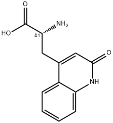 4-Quinolinepropanoic acid, α-amino-1,2-dihydro-2-oxo-, (αR)- Struktur