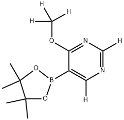 Pyrimidine-2,4-d2, 6-(methoxy-d3)-5-(4,4,5,5-tetramethyl-1,3,2-dioxaborolan-2-yl)- Struktur