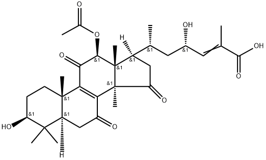 12β-Acetoxyganoderic Acid θ Struktur