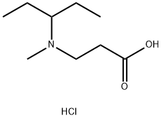 β-Alanine, N-(1-ethylpropyl)-N-methyl-, hydrochloride (1:1) Struktur