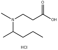 β-Alanine, N-methyl-N-(1-methylbutyl)-, hydrochloride (1:1) Struktur