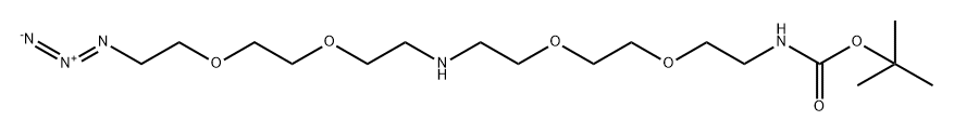 N-(Azido-PEG2)-NH-PEG2-NHBoc Struktur