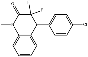 2(1H)-Quinolinone,4-(4-chlorophenyl)-3,3-difluoro-3,4-dihydro-1-methyl- Structure