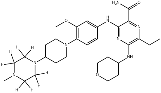 Gilteritinib-d8 Struktur