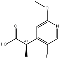 (R)-2-(5-Fluoro-2-methoxypyridin-4-yl)propanoic acid Struktur