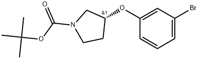 tert-butyl (R)-3-(3-bromophenoxy)pyrrolidine-1-carboxylate Struktur