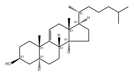 5α-Cholest-9(11)-en-3β-ol Struktur