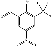 2-bromo-5-nitro-3-(trifluoromethyl)benzaldehyde Struktur