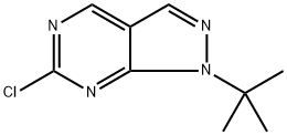 1-(tert-butyl)-6-chloro-1H-pyrazolo[3,5-d]pyrimidine Struktur