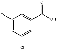 5-chloro-3-fluoro-2-iodobenzoic acid Struktur