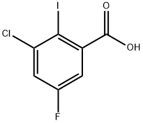 3-Chloro-5-fluoro-2-iodo-benzoic acid Struktur