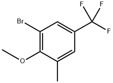 1-bromo-2-methoxy-3-methyl-5-(trifluoromethyl)benzene Struktur