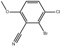 2-Bromo-3-chloro-6-methoxybenzonitrile Struktur